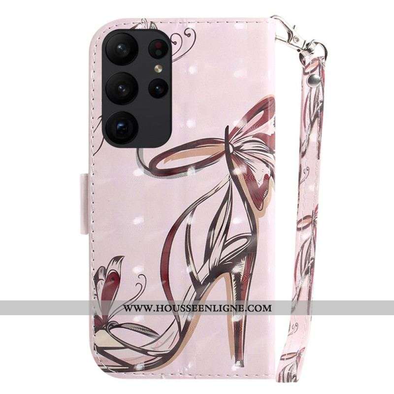 Housse Samsung Galaxy S23 Ultra 5G Escarpin à Lanière