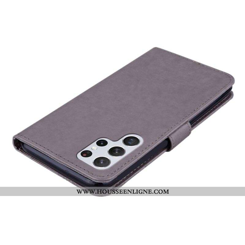 Housse Samsung Galaxy S23 Ultra 5G Hibou Mandala et Breloque