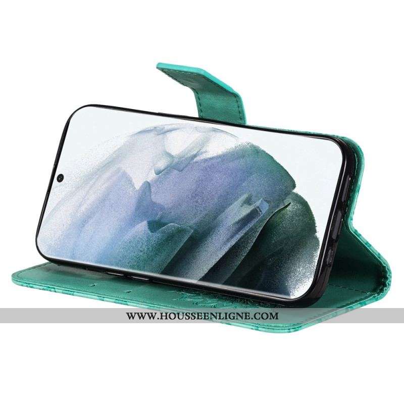 Housse Samsung Galaxy S23 Ultra 5G Mandala Soleil avec Lanière