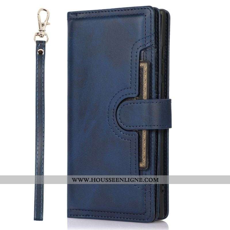 Housse Samsung Galaxy S23 Ultra 5G Multi-Cartes et Pochette Frontale
