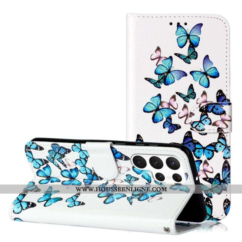 Housse Samsung Galaxy S23 Ultra 5G Papillons en Vol