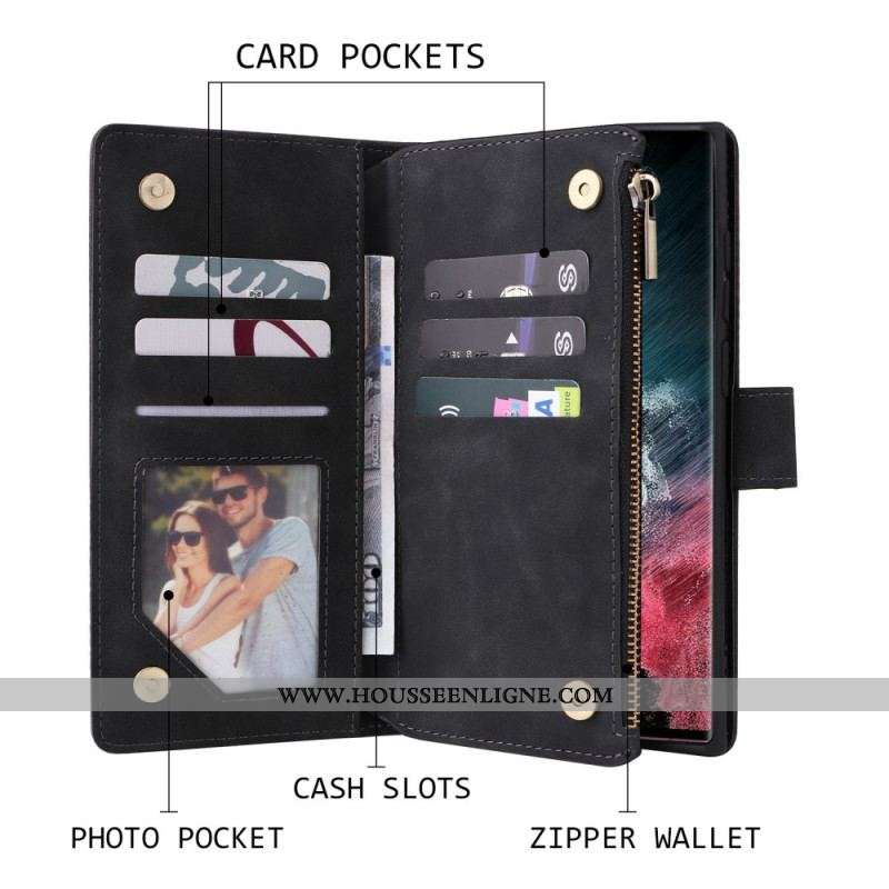 Housse Samsung Galaxy S23 Ultra 5G Pochette Fermeture Éclair