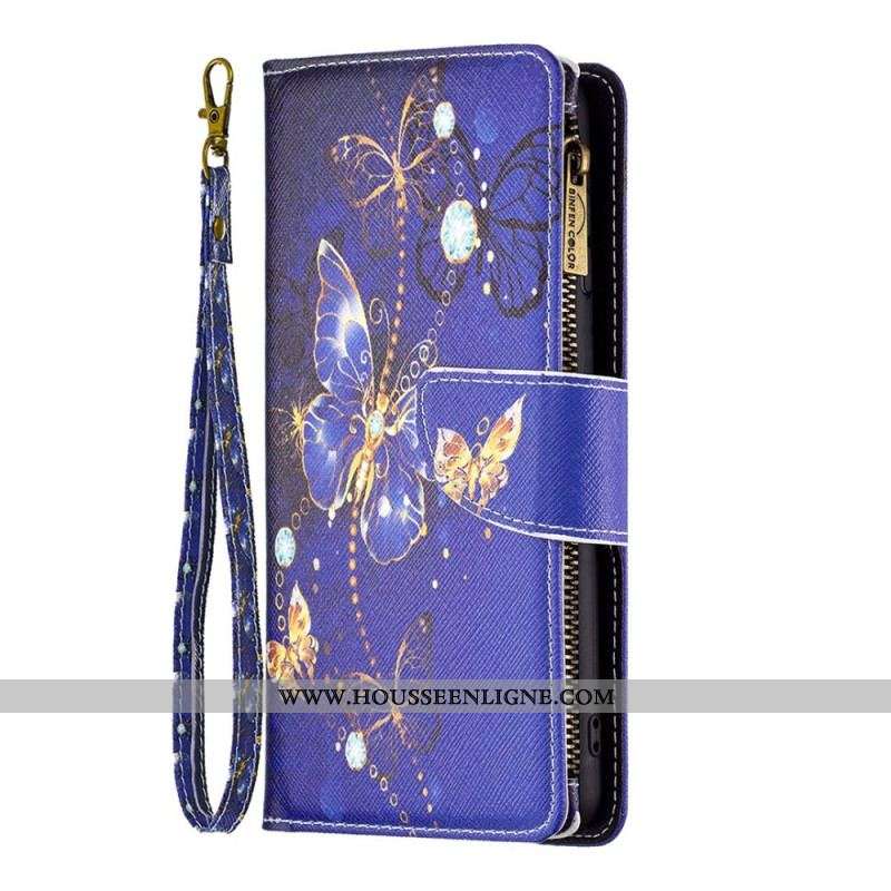 Housse Samsung Galaxy S23 Ultra 5G Portefeuille Papillons