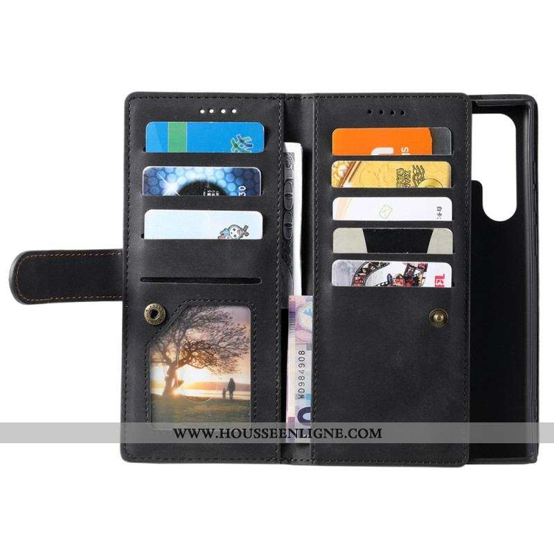 Housse Samsung Galaxy S23 Ultra 5G Portefeuille et Lanière