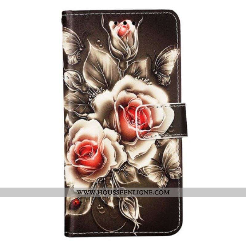 Housse Samsung Galaxy S23 Ultra 5G Roses Dorées