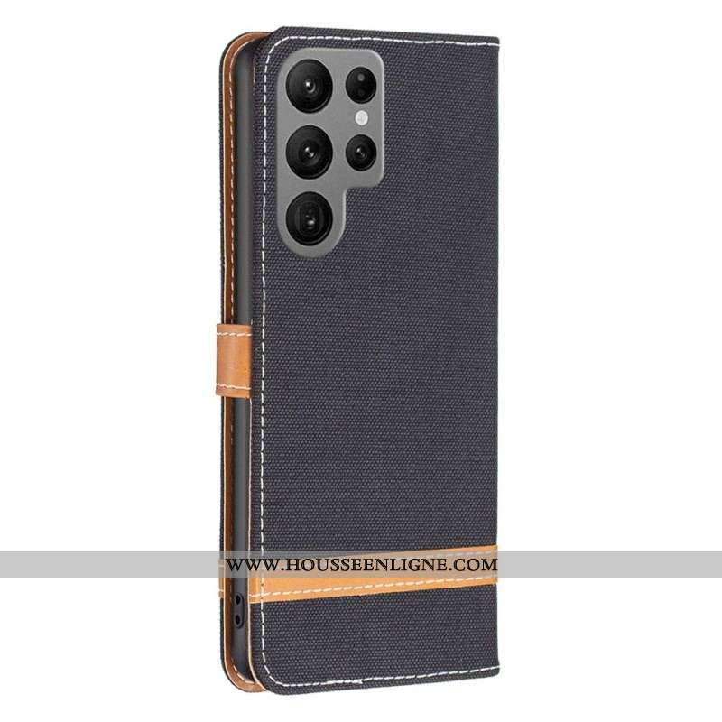 Housse Samsung Galaxy S23 Ultra 5G Tissu et Lanière