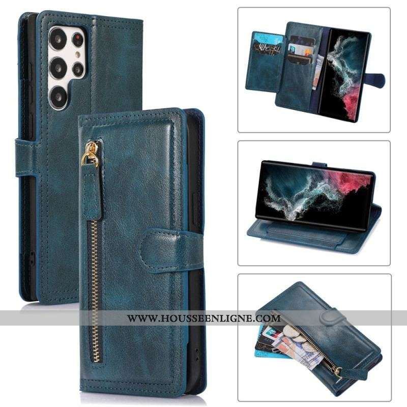 Housse Samsung Galaxy S23 Ultra 5G Vintage Porte-Monnaie