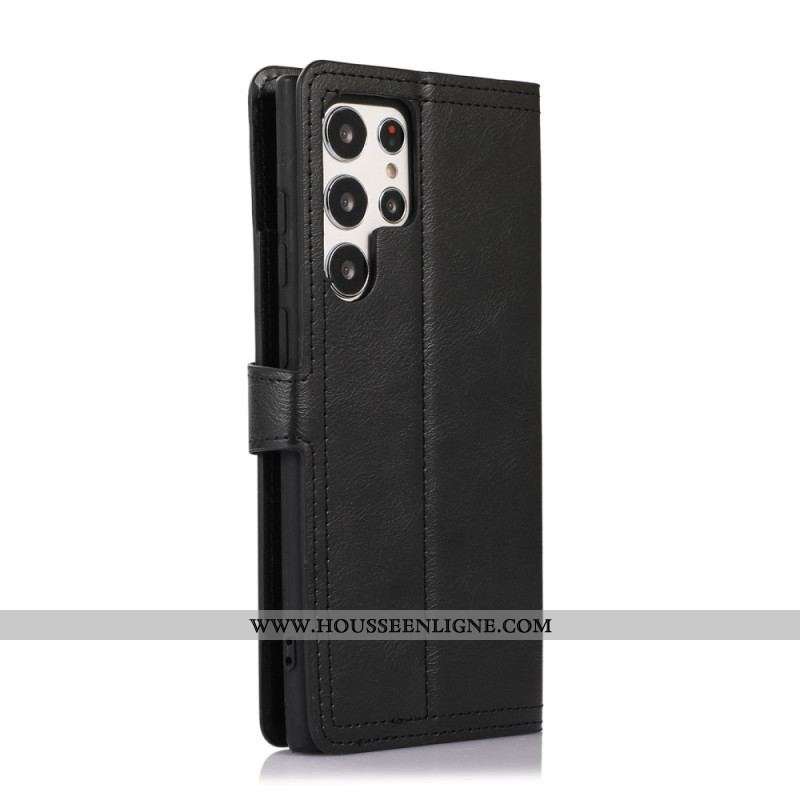 Housse Samsung Galaxy S23 Ultra 5G Vintage Porte-Monnaie