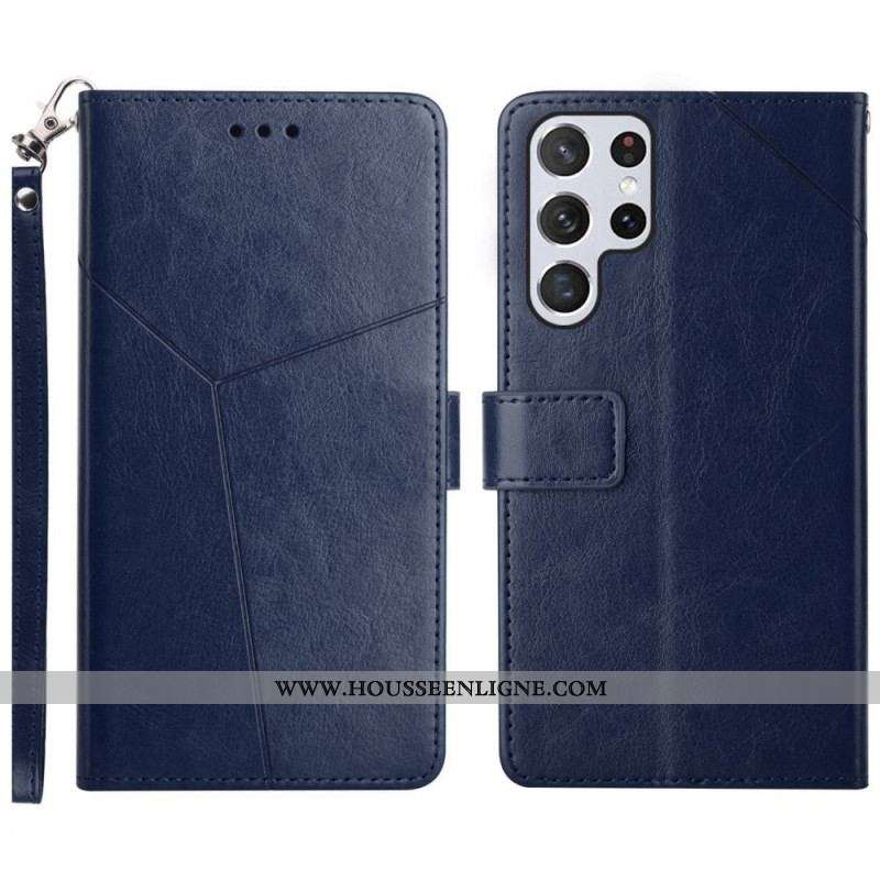 Housse Samsung Galaxy S23 Ultra 5G Y Design à Lanière