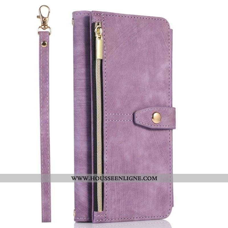 Housse Samsung Galaxy S23 Ultra 5G avec Pochette Fermeture Éclair