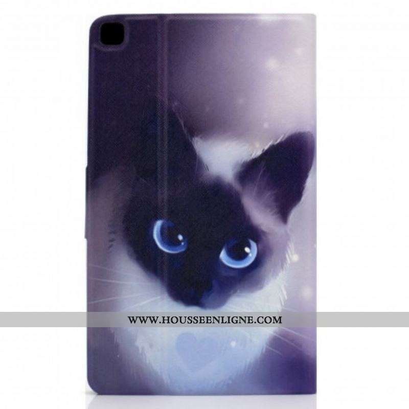 Housse Samsung Galaxy Tab A7 (2020) Chat Yeux Bleus