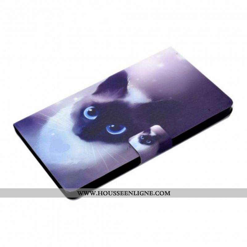 Housse Samsung Galaxy Tab A7 (2020) Chat Yeux Bleus