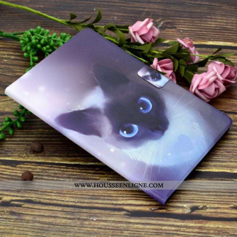 Housse Samsung Galaxy Tab A7 (2020) Chat Yeux Bleus