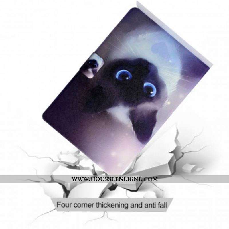 Housse Samsung Galaxy Tab A7 (2020) Chat Yeux Bleus