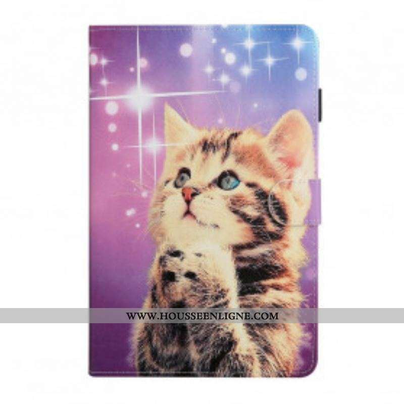 Housse Samsung Galaxy Tab A7 (2020) Chaton Attentif