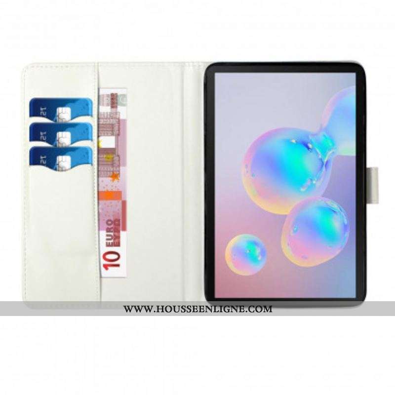 Housse Samsung Galaxy Tab A7 (2020) Chaton Blanc