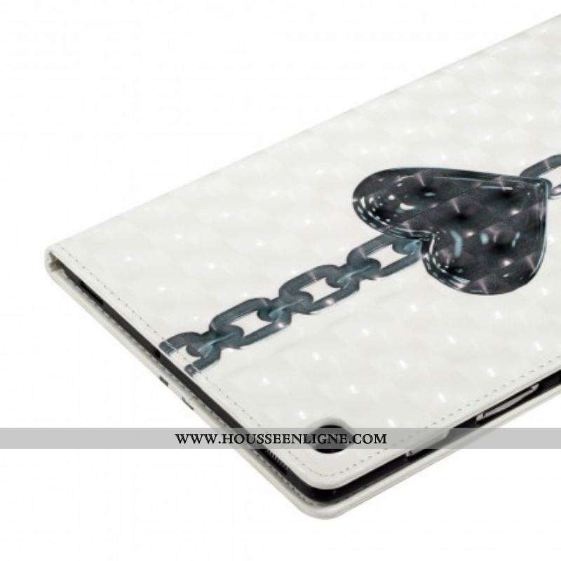 Housse Samsung Galaxy Tab A7 (2020) Coeur Enchaîné