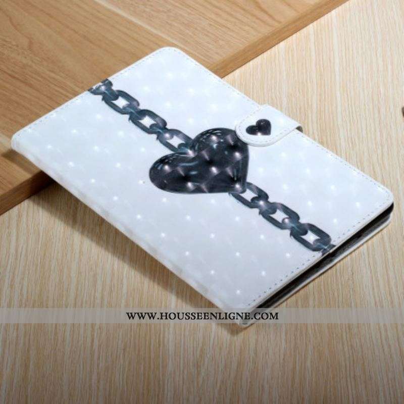 Housse Samsung Galaxy Tab A7 (2020) Coeur Enchaîné