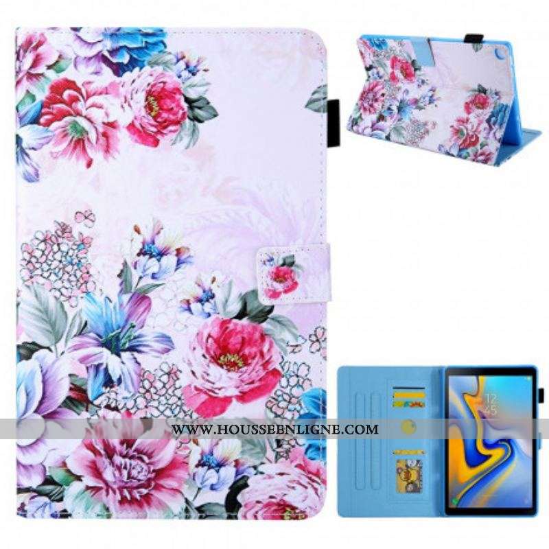Housse Samsung Galaxy Tab A7 (2020 Design Fleurs