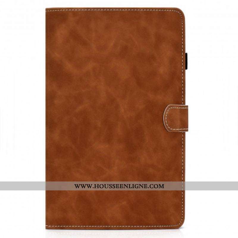 Housse Samsung Galaxy Tab A7 (2020) Effet Cuir Design Vintage