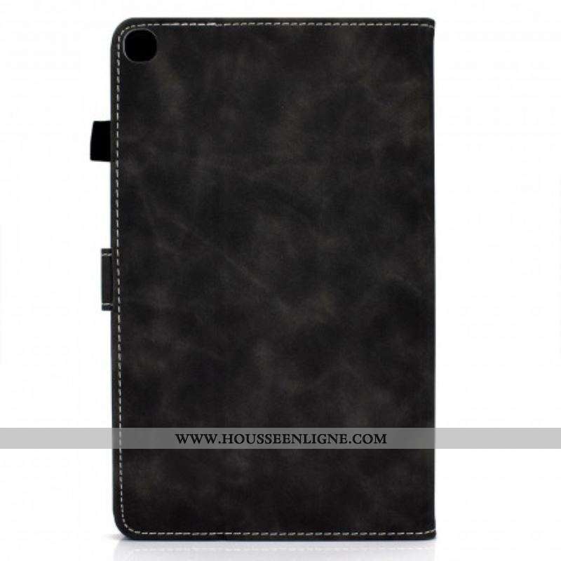 Housse Samsung Galaxy Tab A7 (2020) Effet Cuir Design Vintage