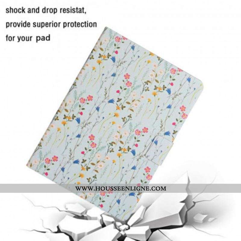 Housse Samsung Galaxy Tab A7 (2020) Fleurs Fleurs Fleurs