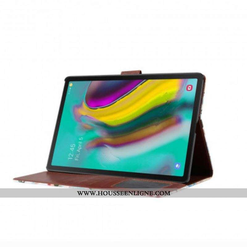 Housse Samsung Galaxy Tab A7 (2020) Fleurs Liberty