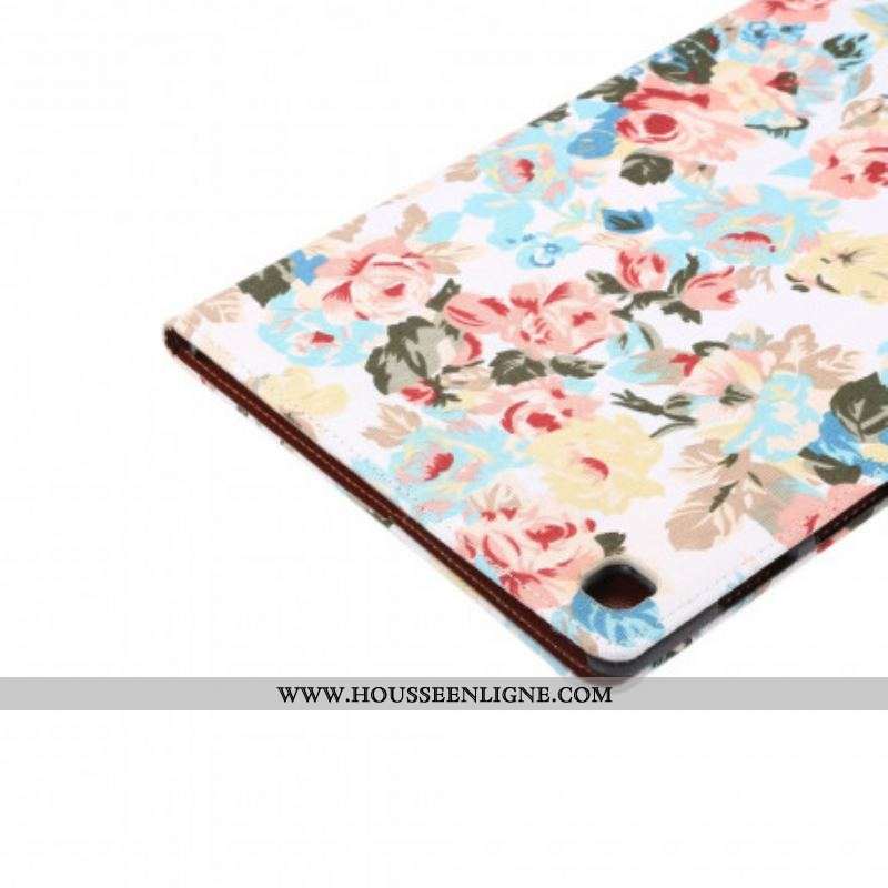 Housse Samsung Galaxy Tab A7 (2020) Fleurs Liberty