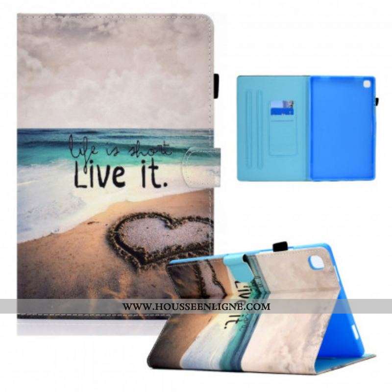 Housse Samsung Galaxy Tab A7 (2020) Life is Short Plage