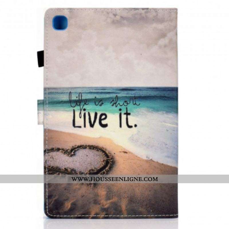 Housse Samsung Galaxy Tab A7 (2020) Life is Short Plage