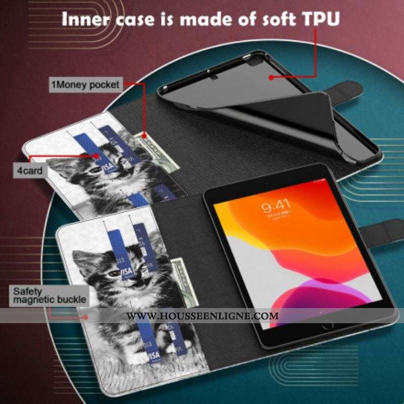 Housse Samsung Galaxy Tab A7 (2020) Light Spot Chaton