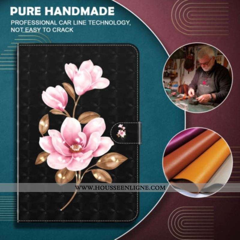 Housse Samsung Galaxy Tab A7 (2020) Light Spot Fleurs Roses
