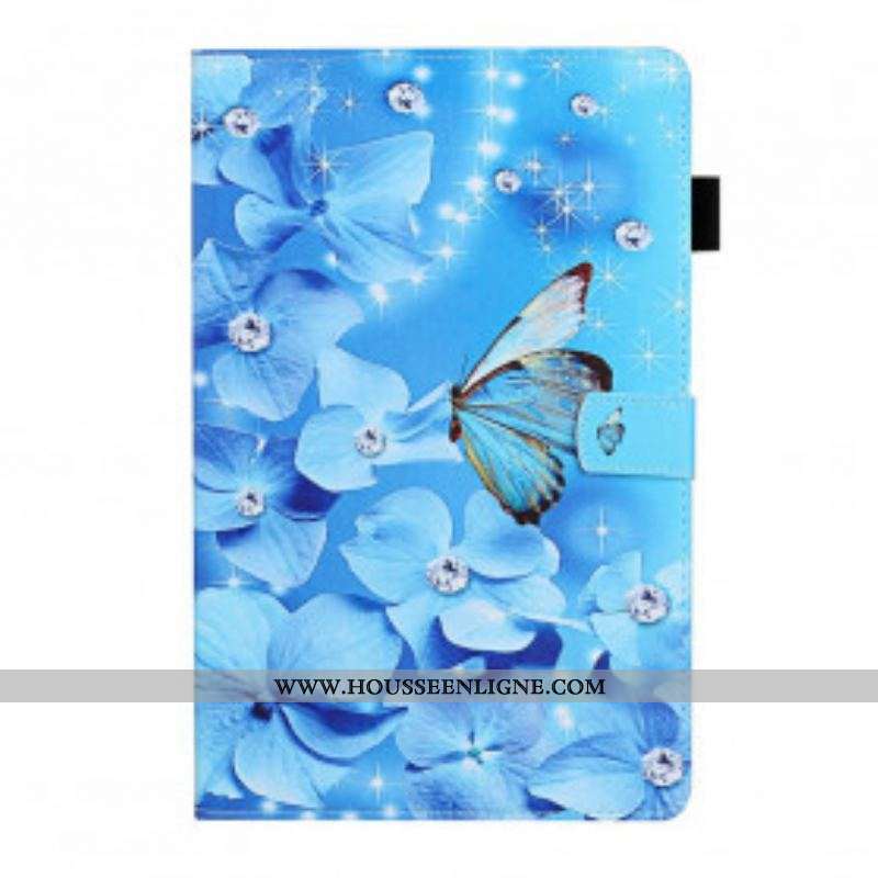 Housse Samsung Galaxy Tab A7 (2020) Papillons Diamants