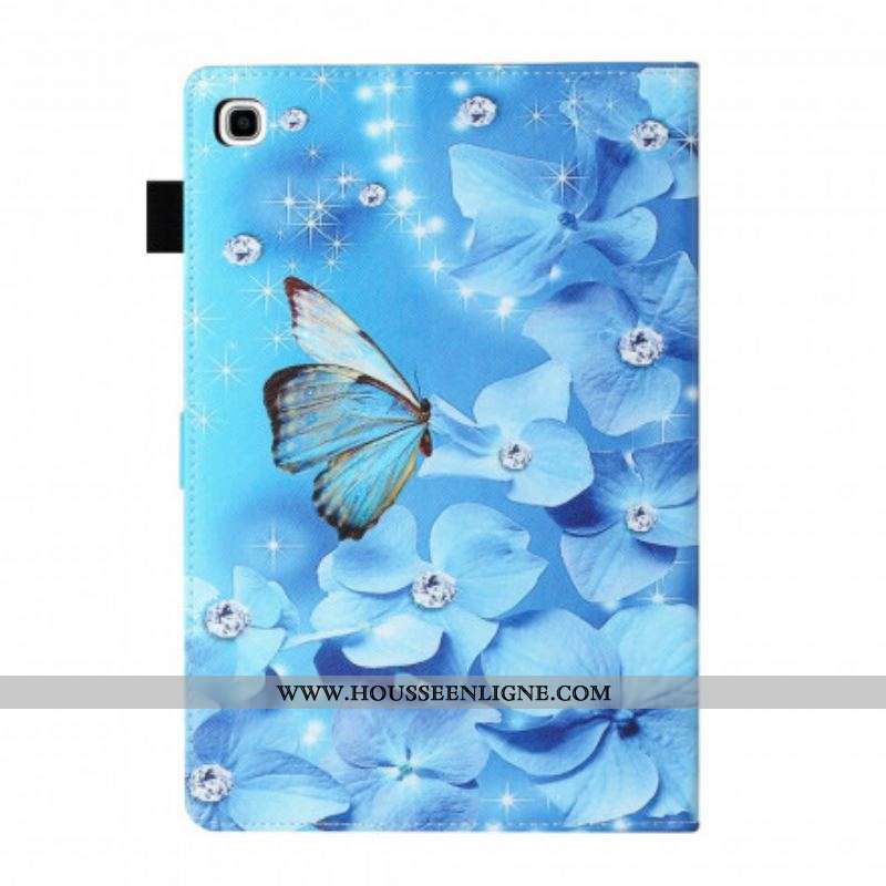 Housse Samsung Galaxy Tab A7 (2020) Papillons Diamants