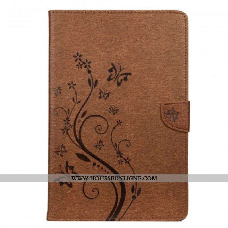 Housse Samsung Galaxy Tab A7 (2020) Papillons Floraux
