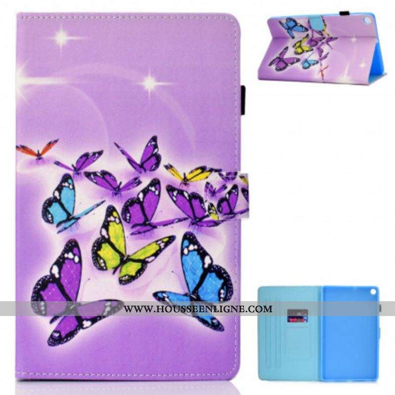 Housse Samsung Galaxy Tab A7 (2020) Papillons Peints