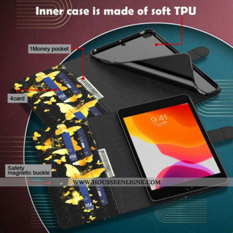 Housse Samsung Galaxy Tab A7 (2020) Papillons Spot Light
