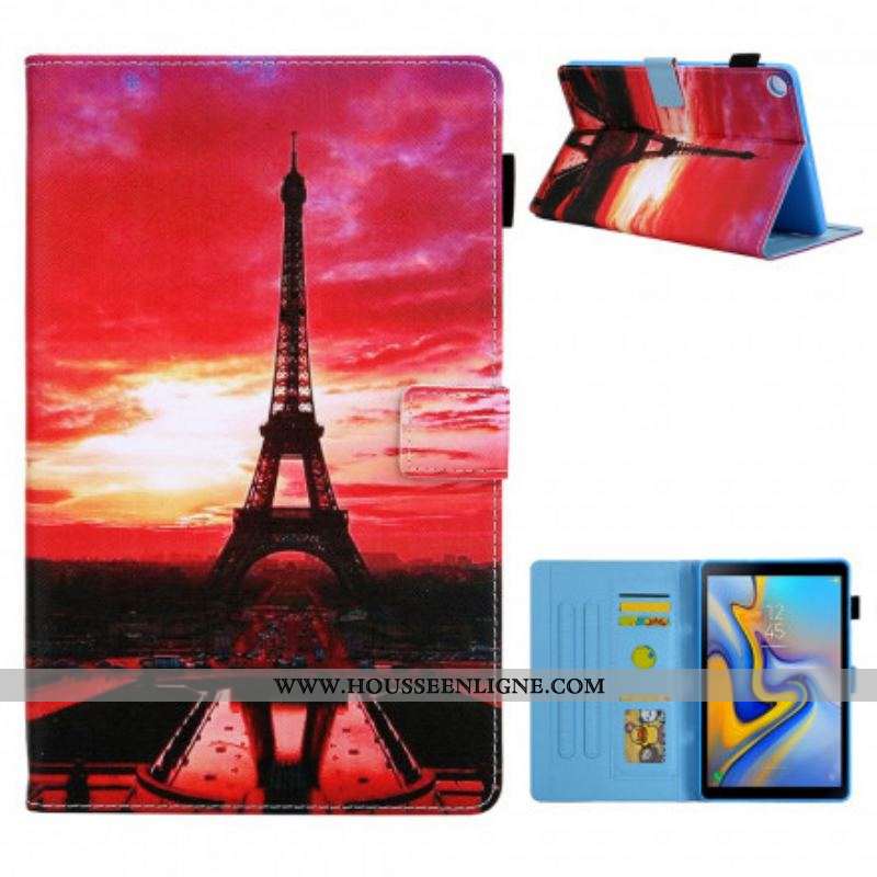Housse Samsung Galaxy Tab A7 (2020) Sunset Tour Eiffel