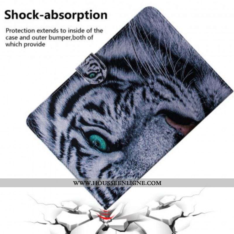 Housse Samsung Galaxy Tab A7 (2020) Tête de Tigre