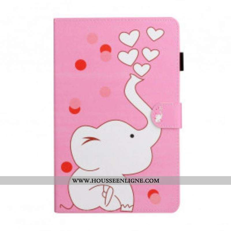 Housse Samsung Galaxy Tab A7 (2020) Éléphant Amoureux