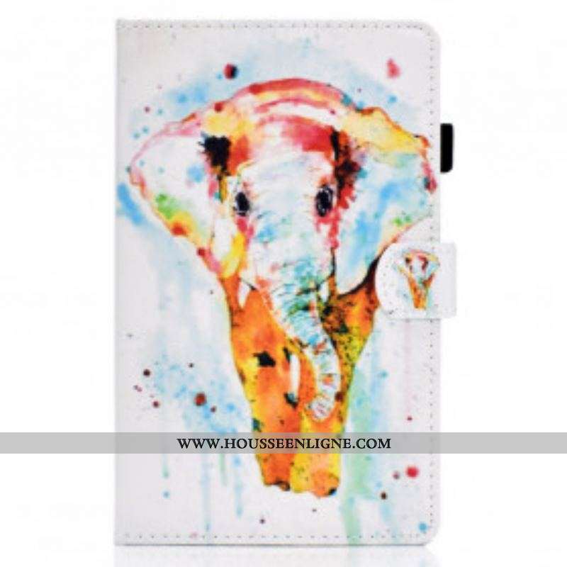 Housse Samsung Galaxy Tab A7 (2020) Éléphant Aquarelle