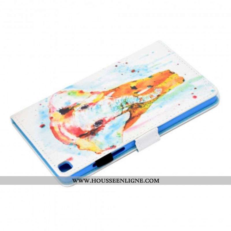 Housse Samsung Galaxy Tab A7 (2020) Éléphant Aquarelle