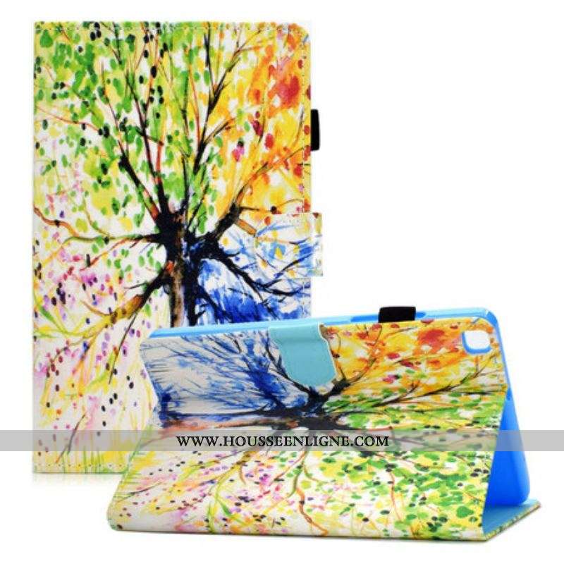 Housse Samsung Galaxy Tab A7 Lite Arbre Aquarelle