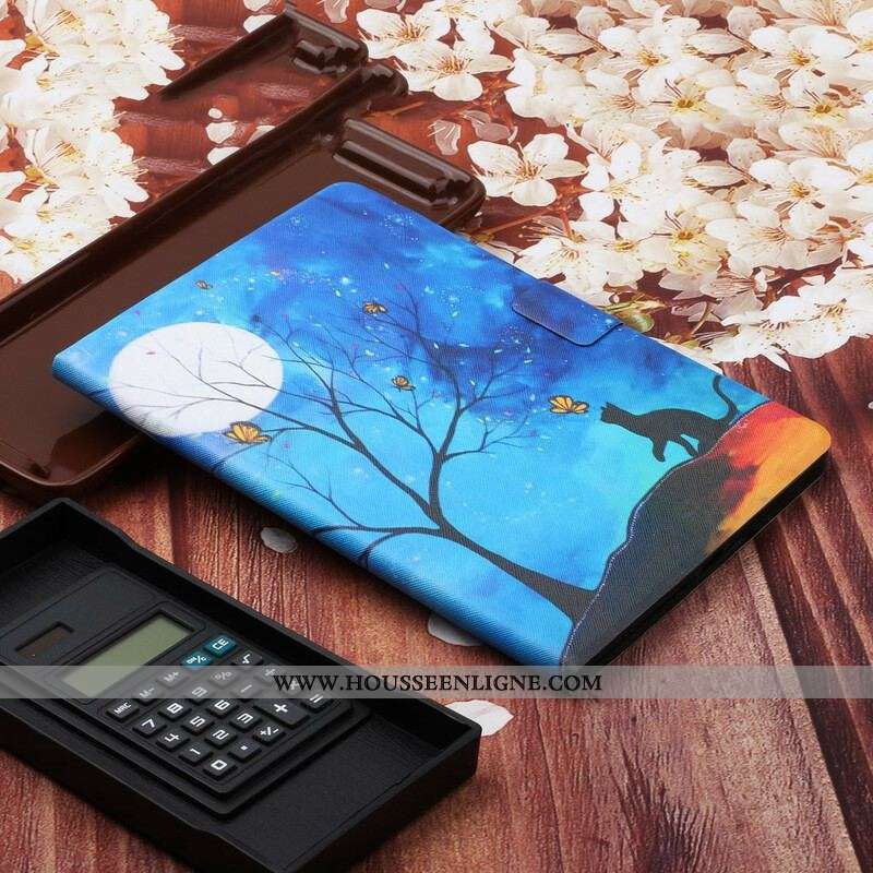 Housse Samsung Galaxy Tab A7 Lite Arbre à la Lune et au Soleil