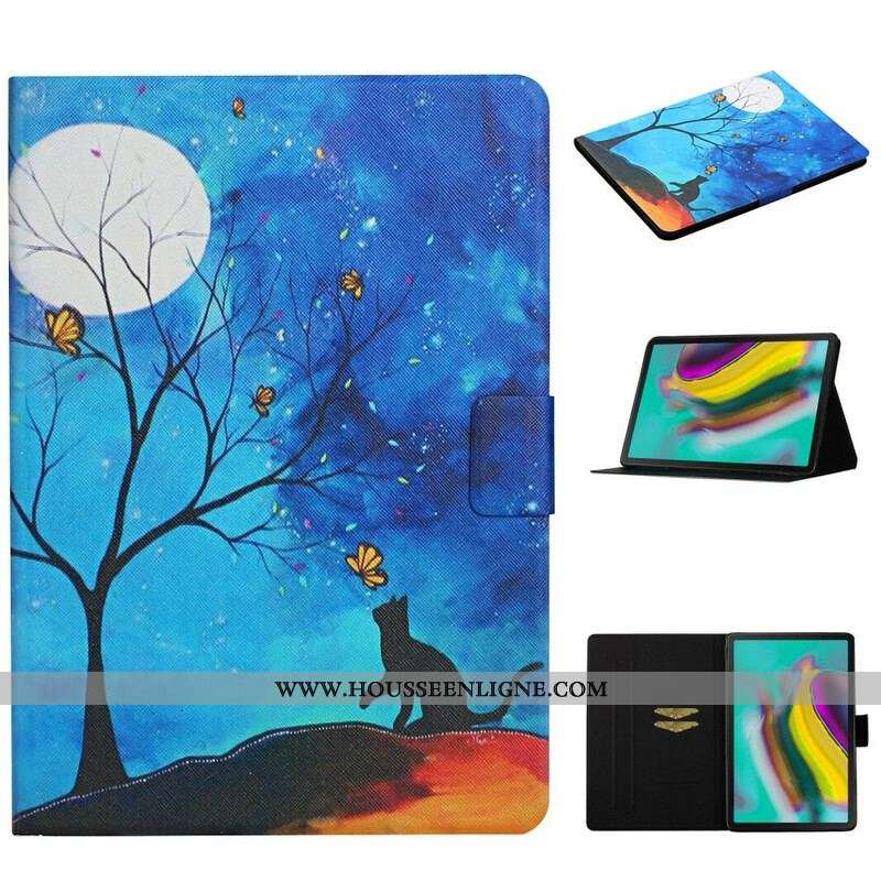 Housse Samsung Galaxy Tab A7 Lite Arbre à la Lune et au Soleil
