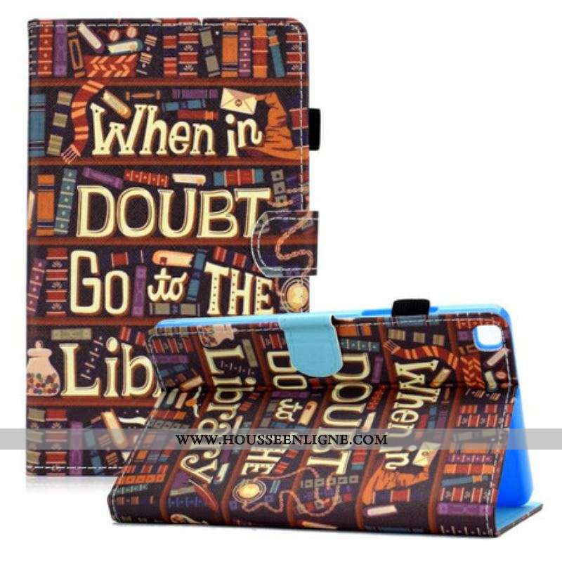 Housse Samsung Galaxy Tab A7 Lite Bibliothèque