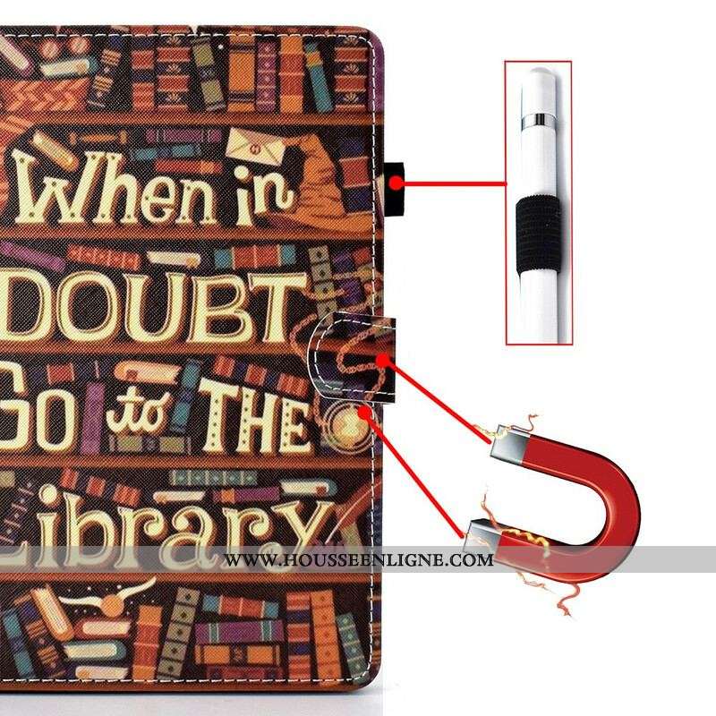 Housse Samsung Galaxy Tab A7 Lite Bibliothèque