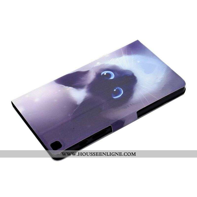 Housse Samsung Galaxy Tab A7 Lite Chat Yeux Bleus