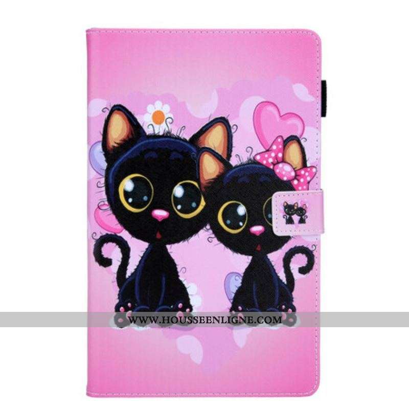 Housse Samsung Galaxy Tab A7 Lite Couple de Chats