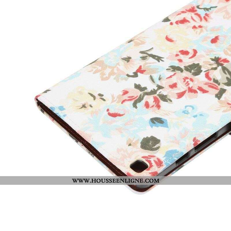 Housse Samsung Galaxy Tab A7 Lite Fleurs Liberty